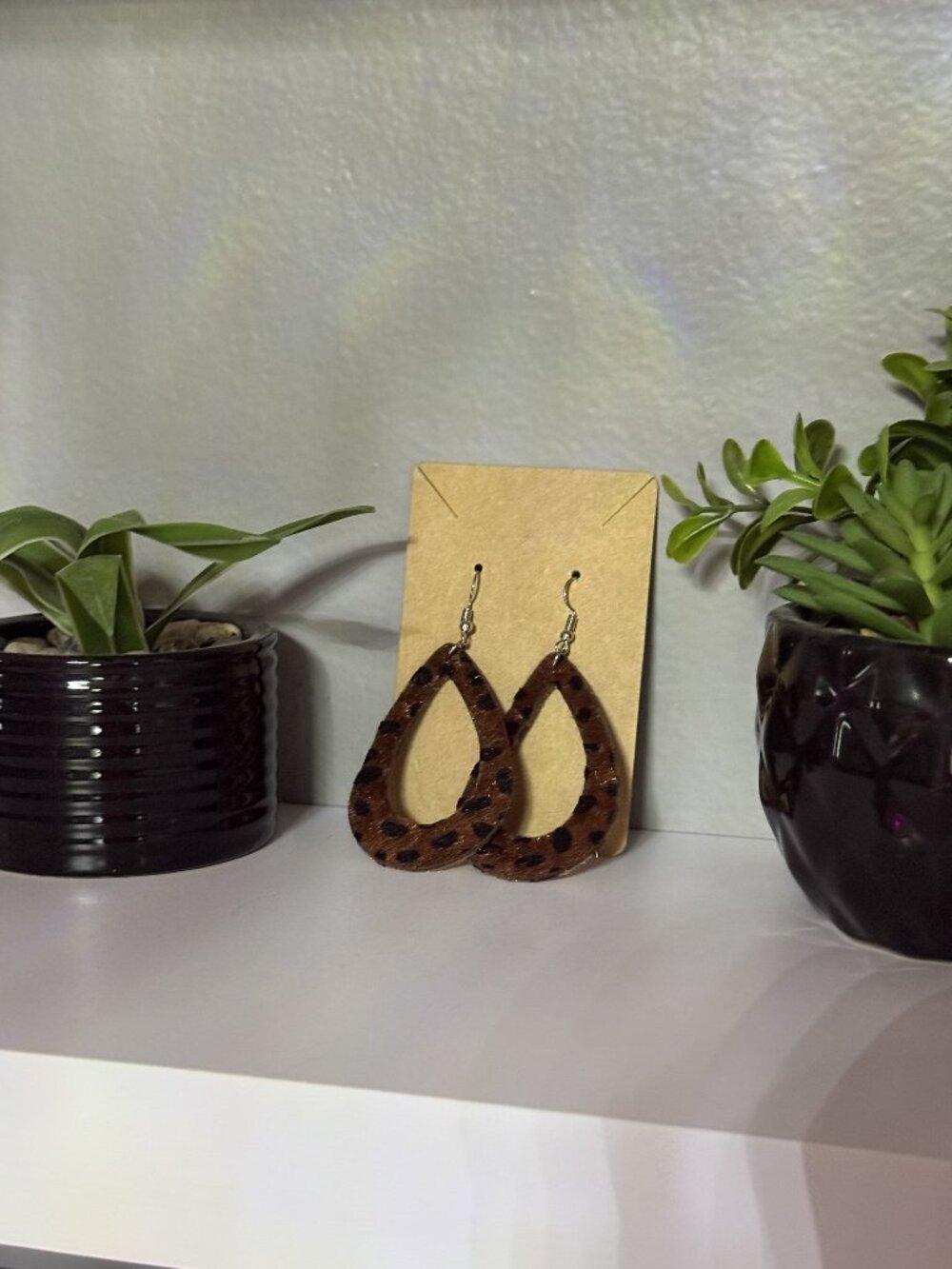 Dark Leopard Earrings From My Small Business